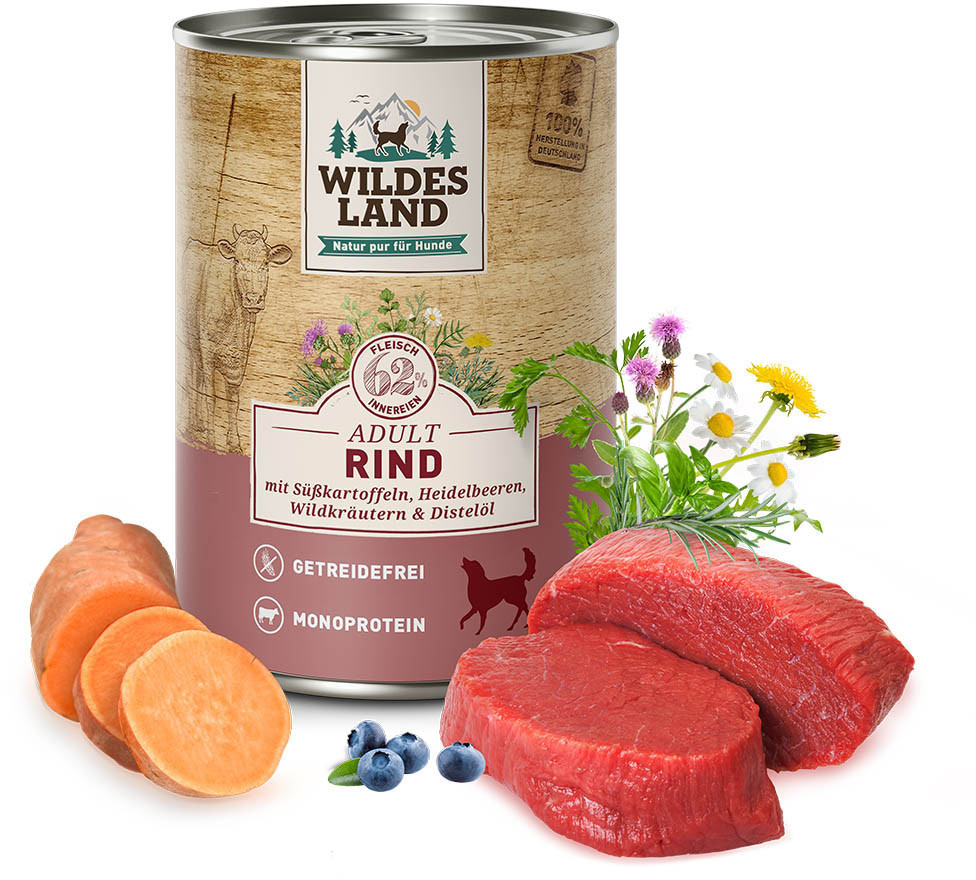 Wildes Land Beef with sweet potatoes,  blueberries and wild herbs