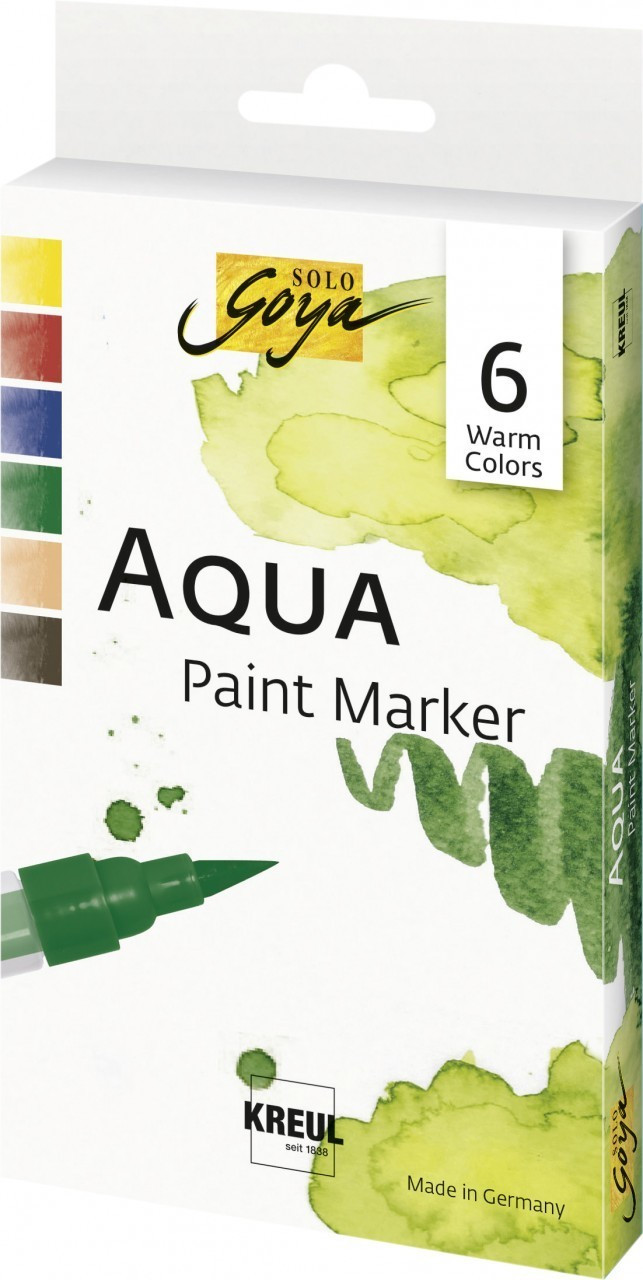 C. Kreul Aqua Paint Marker set of 6 Warm Colors