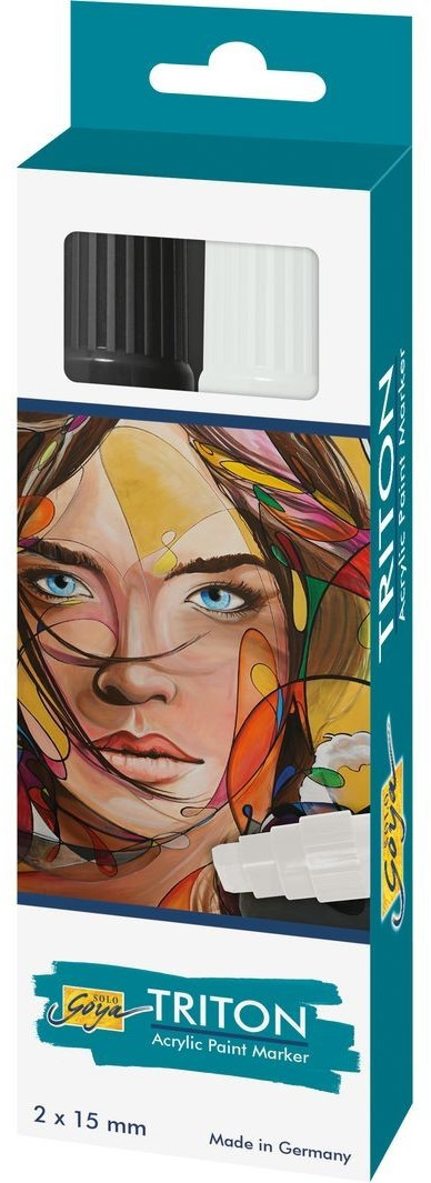 C. Kreul Triton Acrylic Paint Marker 15mm Set of 2 black/white