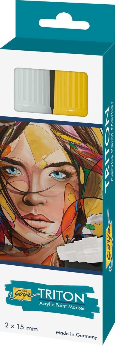 C. Kreul Triton Acrylic Paint Marker 15mm Set of 2 silver/gold