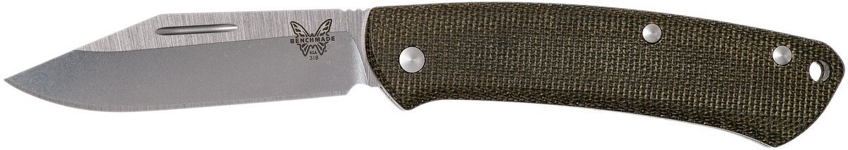 Benchmade Proper 318 Clippoint - Canvas Micarta Slipjoint
