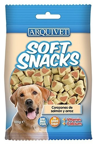 Arquivet Soft Snacks salmon and rice hearts