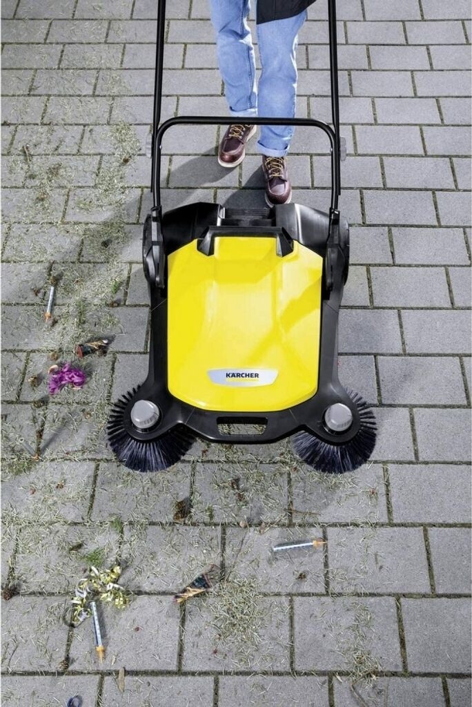 Balayeuse Manuelle Kärcher S 6 Twin - Largeur 86 Cm, Bac 37 L - Silencieuse, Sans Moteur - Pour Terrasses, Allées, Ateliers