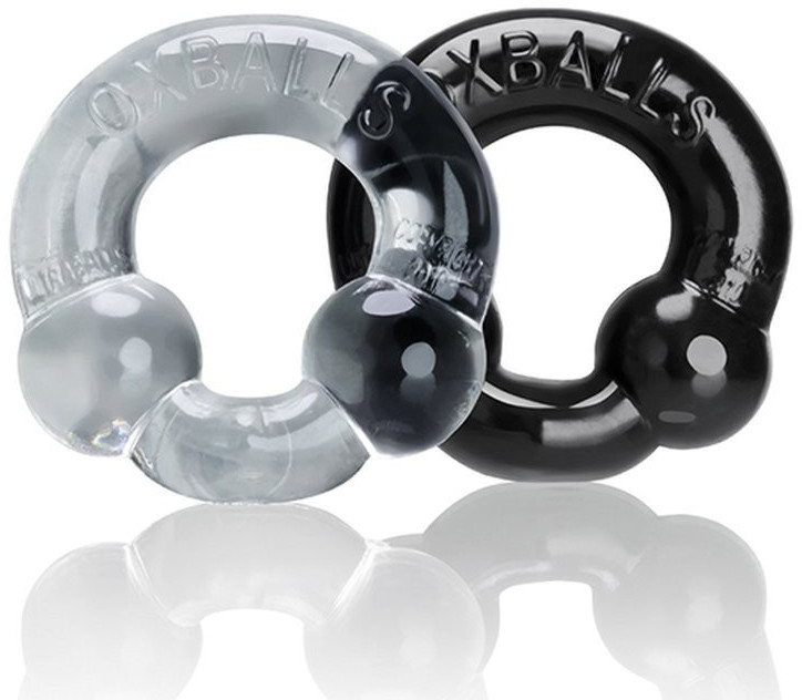 Oxballs Ultraballs Cockring black & clear (2 pcs)