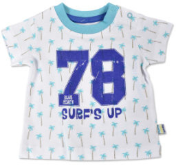 Blue Seven T-Shirt Palmen Cyan (401016X-650)
