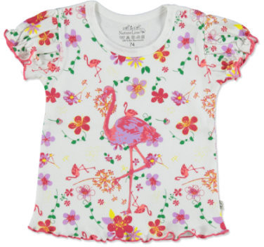 Ebi & Ebi Fairtrade T-Shirt Flamingo white (2322533-1)