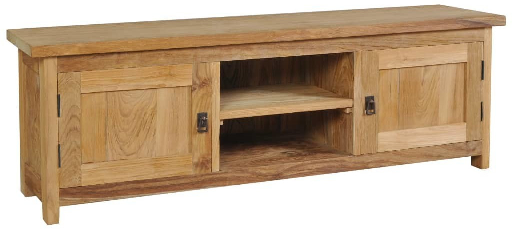 VidaXL Meuble TV teck massif 120 x 30 x 40 cm