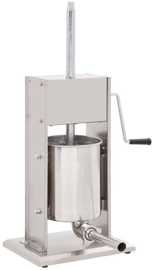 VidaXL Manual sausage filler silver 10 L stainless steel (50964)