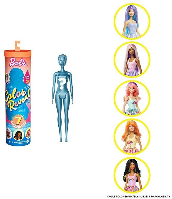 Barbie Color Reveal Doll with 7 Surprises assorted