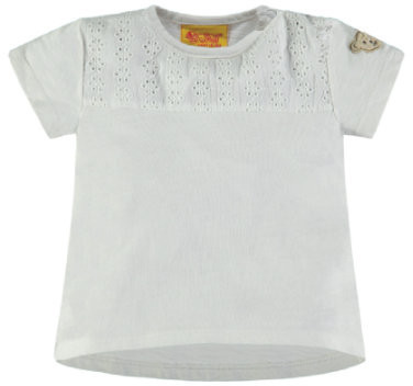 Steiff T-Shirt mit Lochmuster white (6833201-1000)