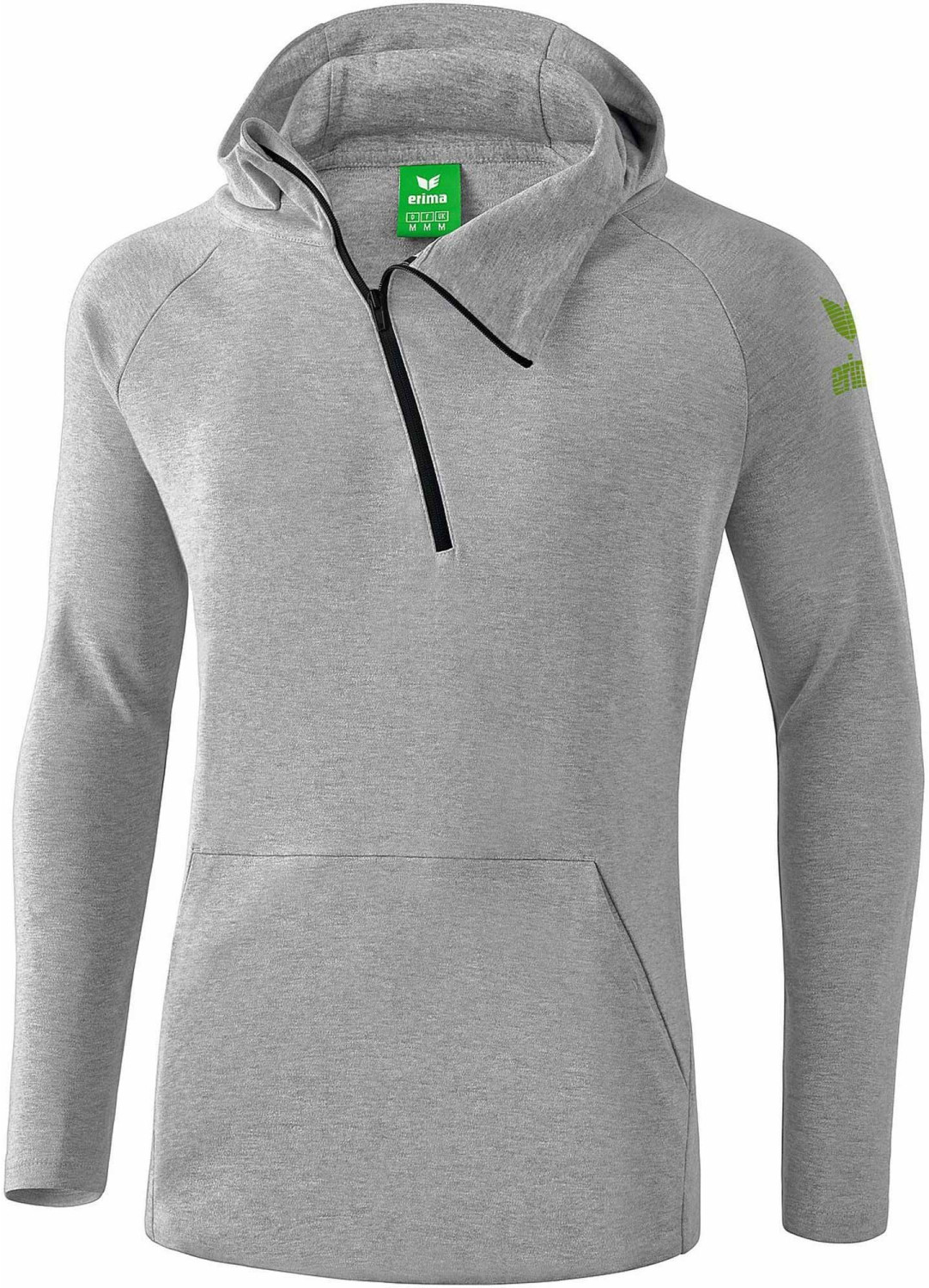 Erima Essential Hoody Sweatshirt Kids light grey melange/twist of lime