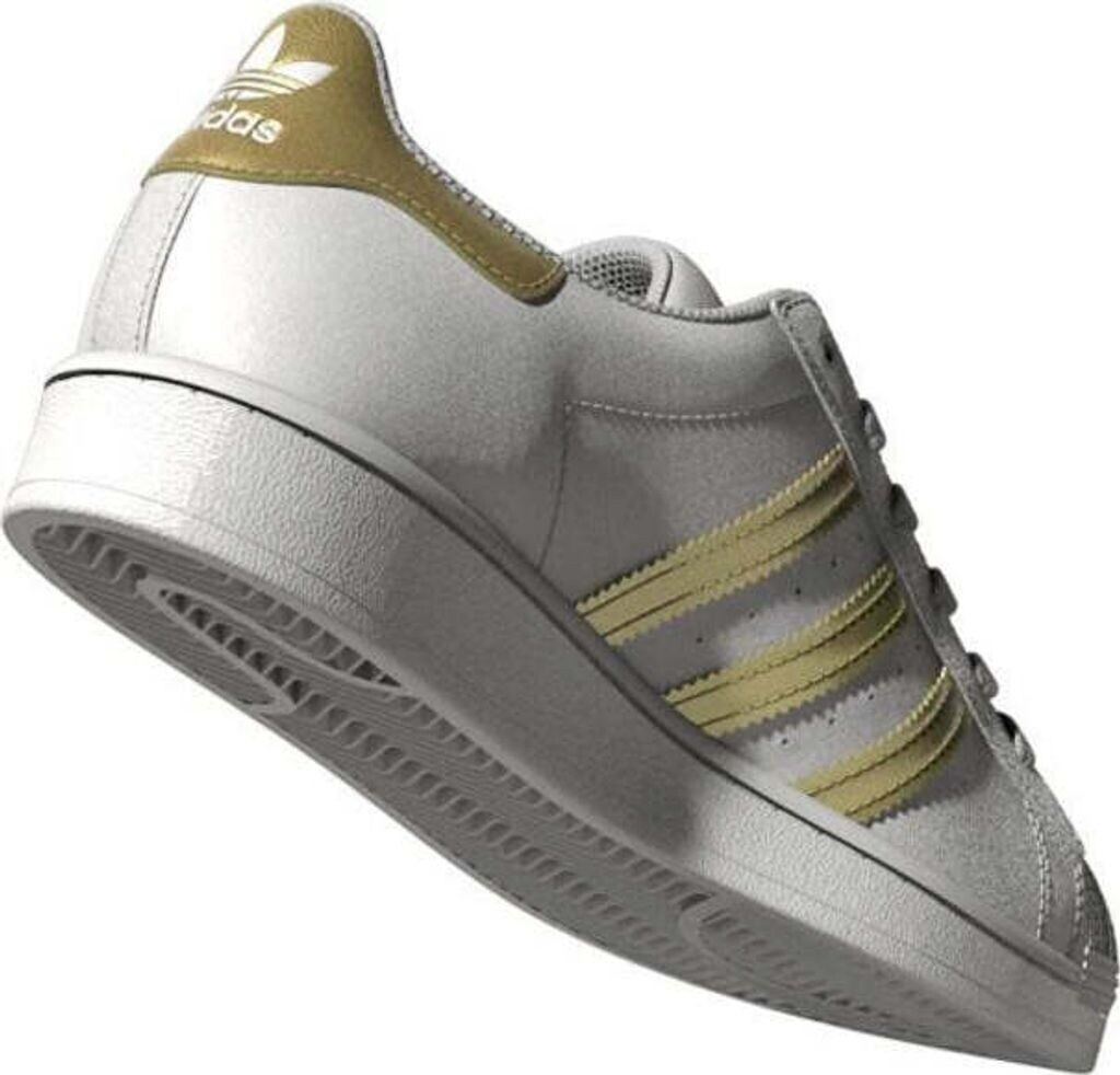 Adidas superstar womens gold top and white