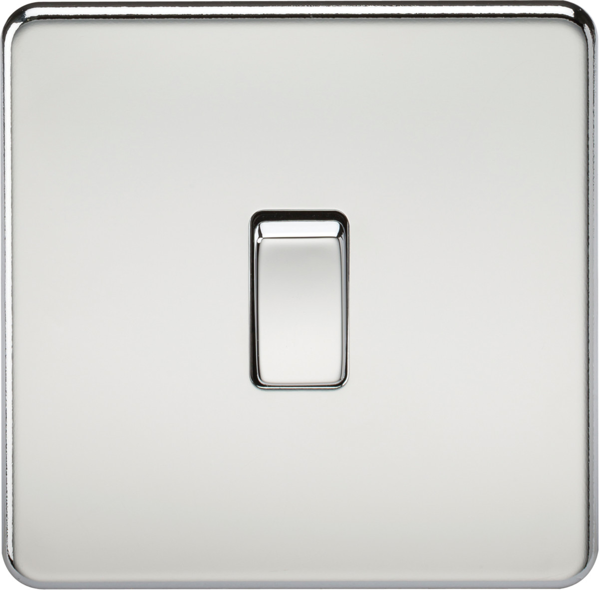 Knightsbridge Screwless 1G 2-Way Switch (SF2000) polished chrome