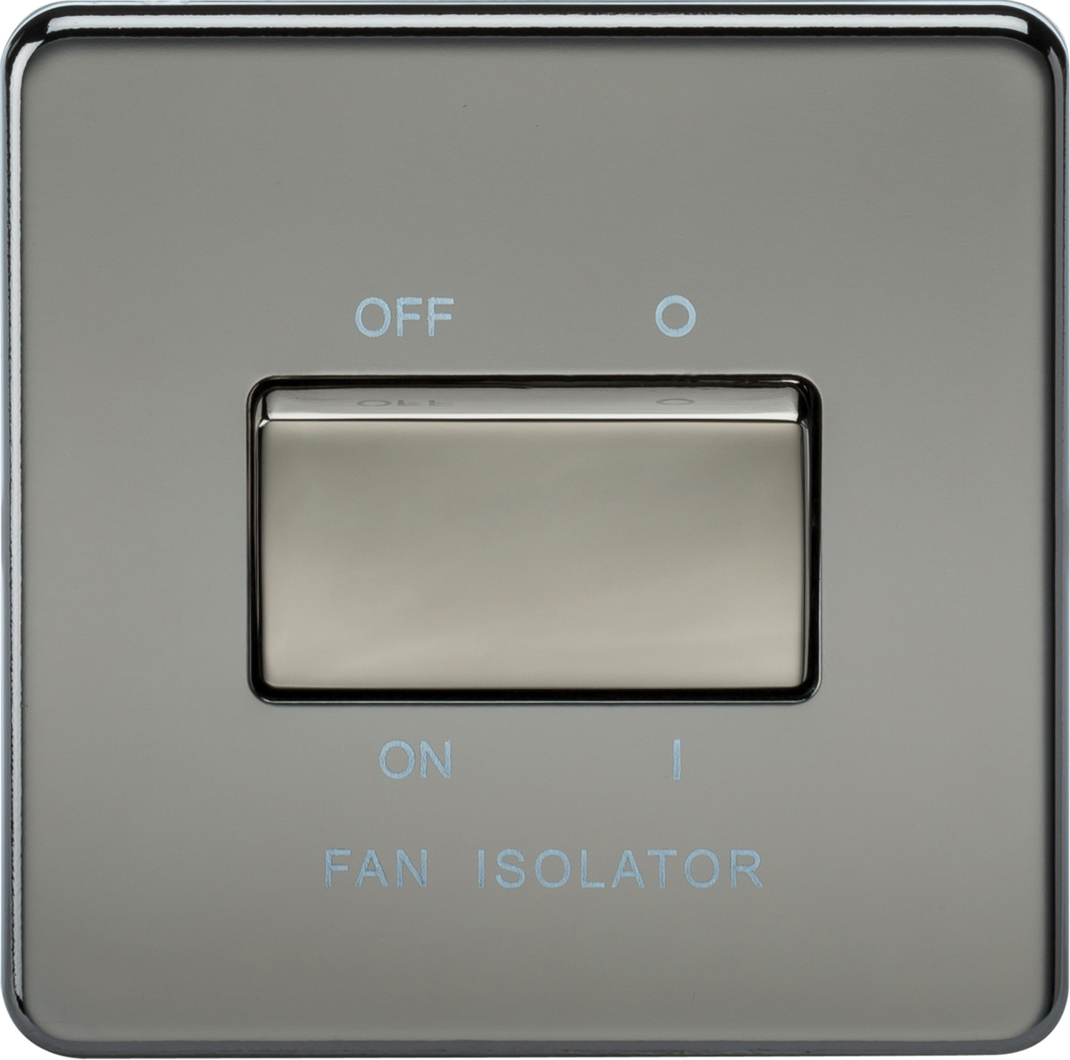 Knightsbridge Screwless 10AX 3 Pole Fan Isolator Switch (SF1100) black nickel