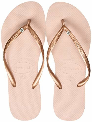 Havaianas Slim Crystal Glamour rose gold metallic rose gold ab 18