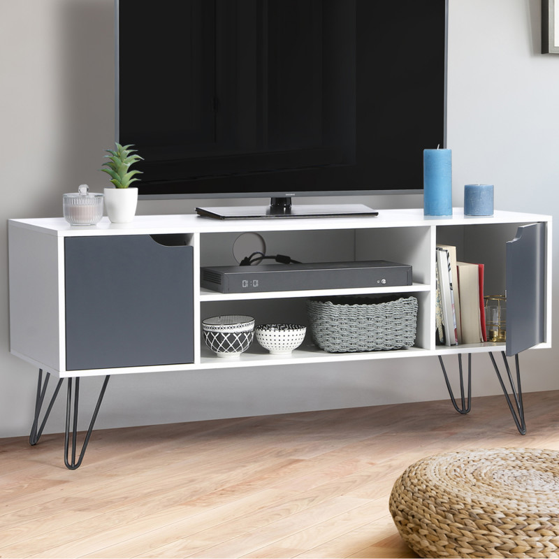 IDMarket Meuble TV noemi blanc