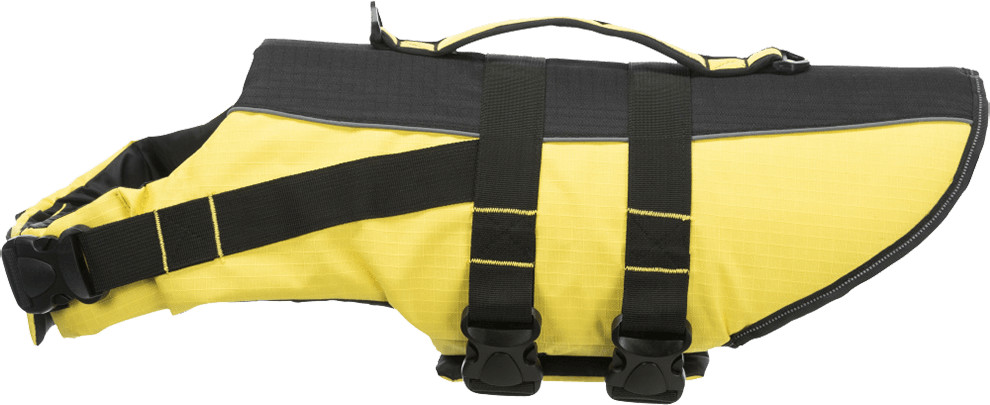 Photos - Dog Clothing Trixie Swimming vest for dogs Yellow/Black XL 