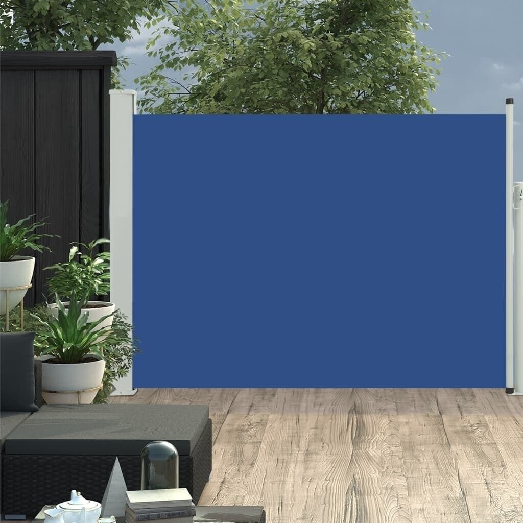 vidaXL Brise-vue rétractable 500 x 120 cm bleu