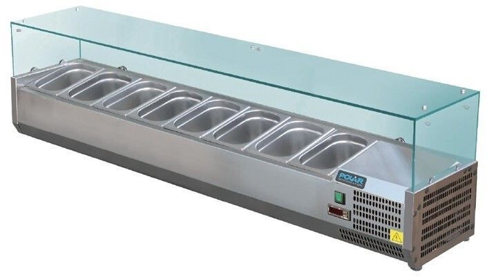 Polar Series G counter refrigerated display for 8x GN1 / 3