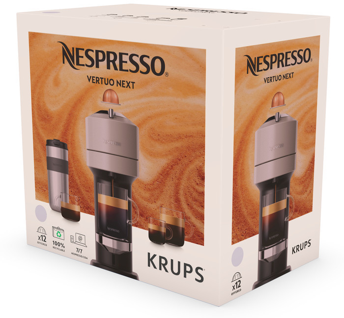 Cafetière à dosette ou capsule Krups Nespresso Vertuo Next Grise 1,1L  YY4298FD - NEXT GRIS YY4298FD