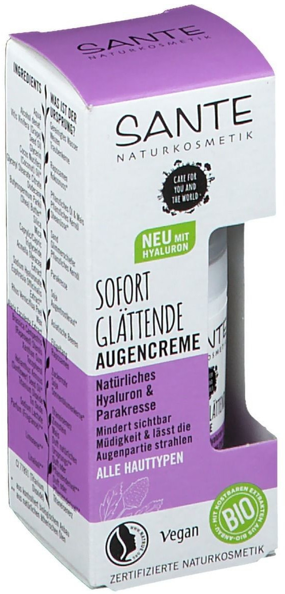 Sante Sofort glättende Augencreme Parakresse & natürliche Hyaluronsäure  (15ml) ab 10,46 € | Preisvergleich bei