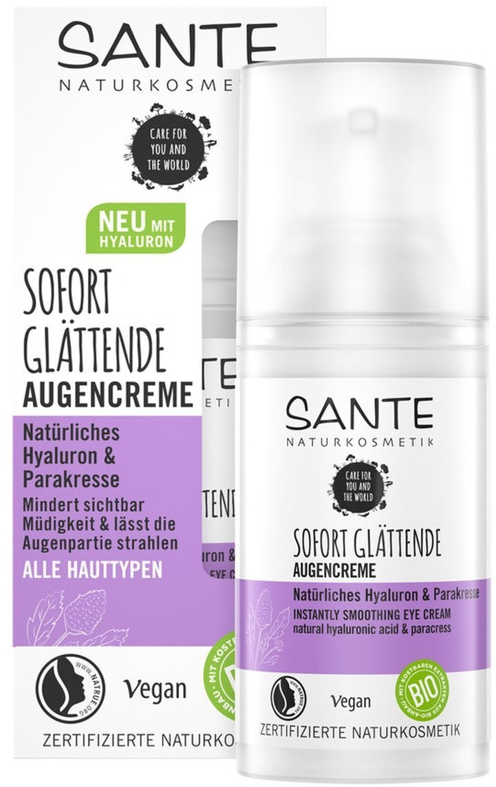 Sante Instant Smoothing Eye Cream Paracress & Natural Hyaluronic Acid (15ml)