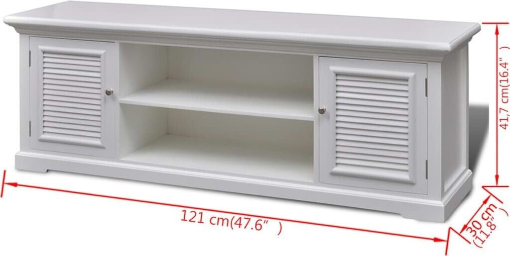 VidaXL Meuble TV blanc en bois