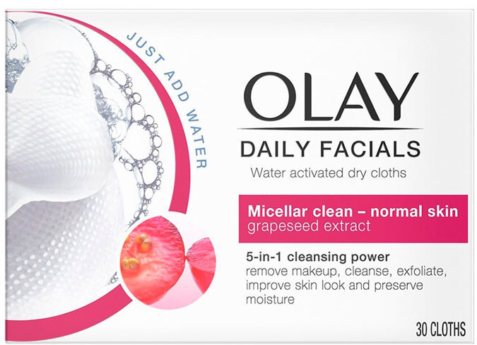 Olaz Daily Facials Water Activated Dry Clothes (30u)