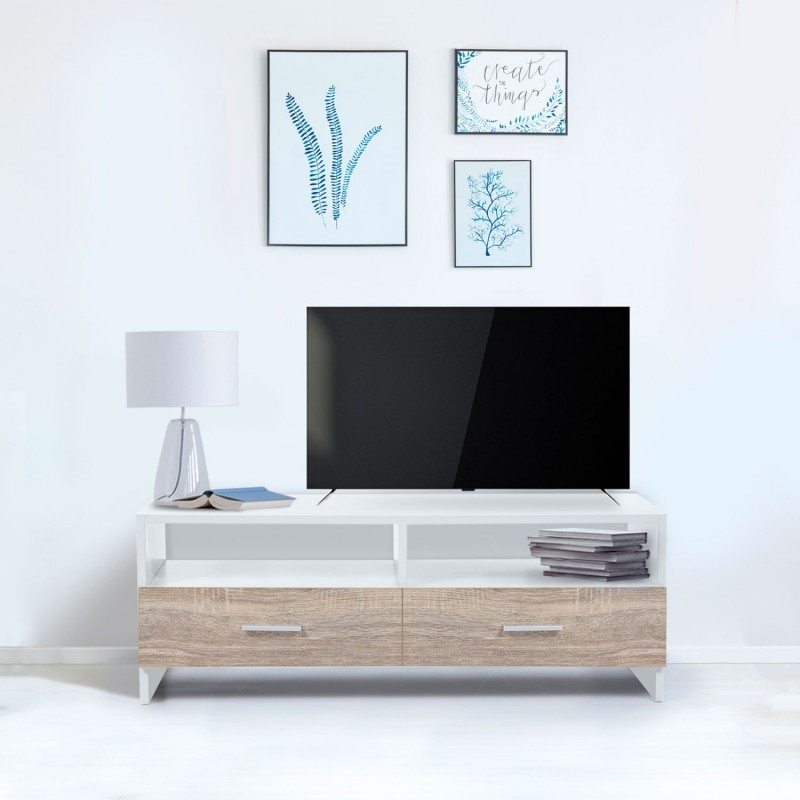 IDMarket Falko bois blanc et imitation hêtre