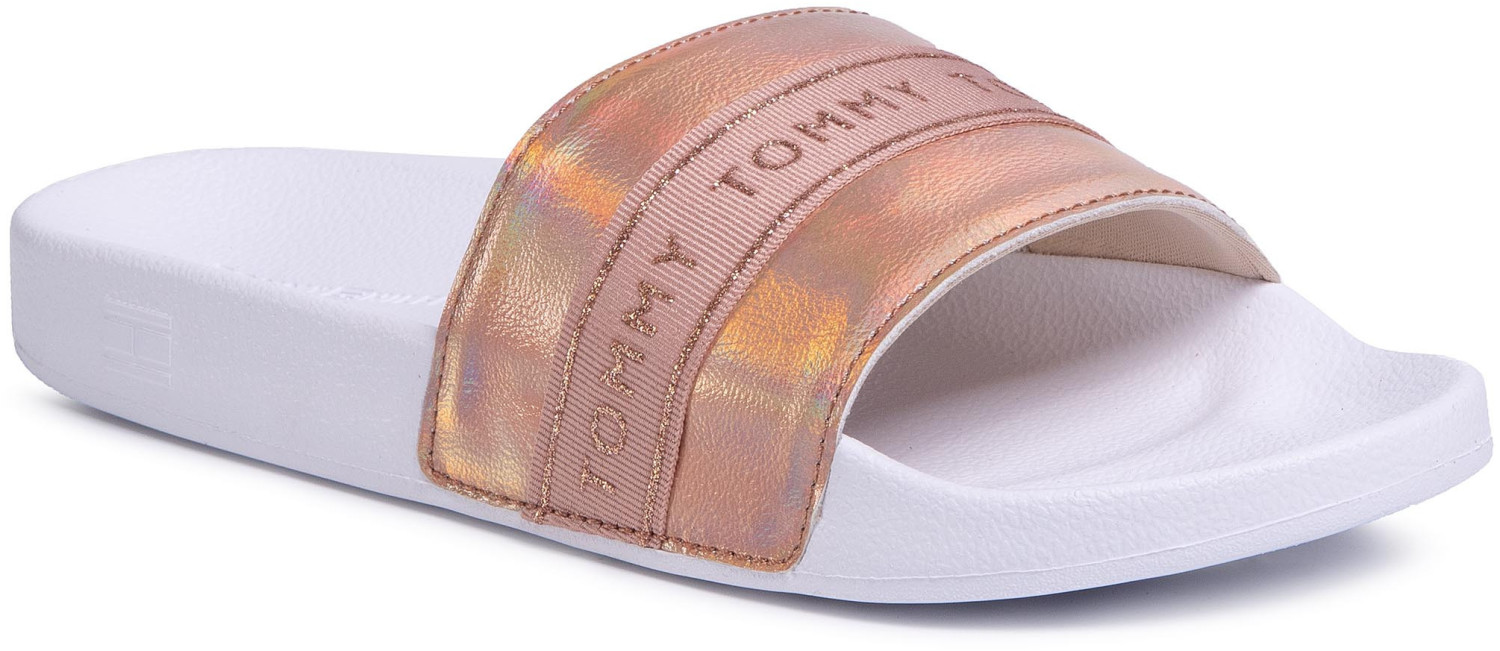 tommy hilfiger slides rose gold