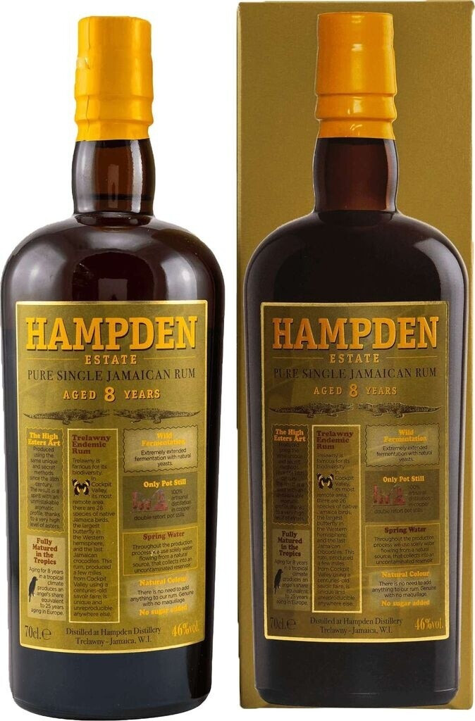 Hampden Estate 8 Jahre Pure Single Jamaican Rum 46% 0,7l