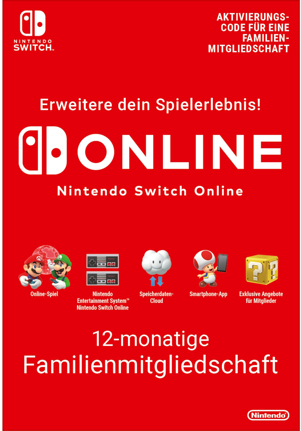Photos - Console Accessory Nintendo Switch Online Family Membership 12 Months 