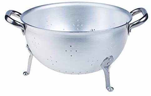 Pentole Agnelli Aluminum Profi 3 mm, noodle strainer A THREE feet with two handles 26 cm silver / black