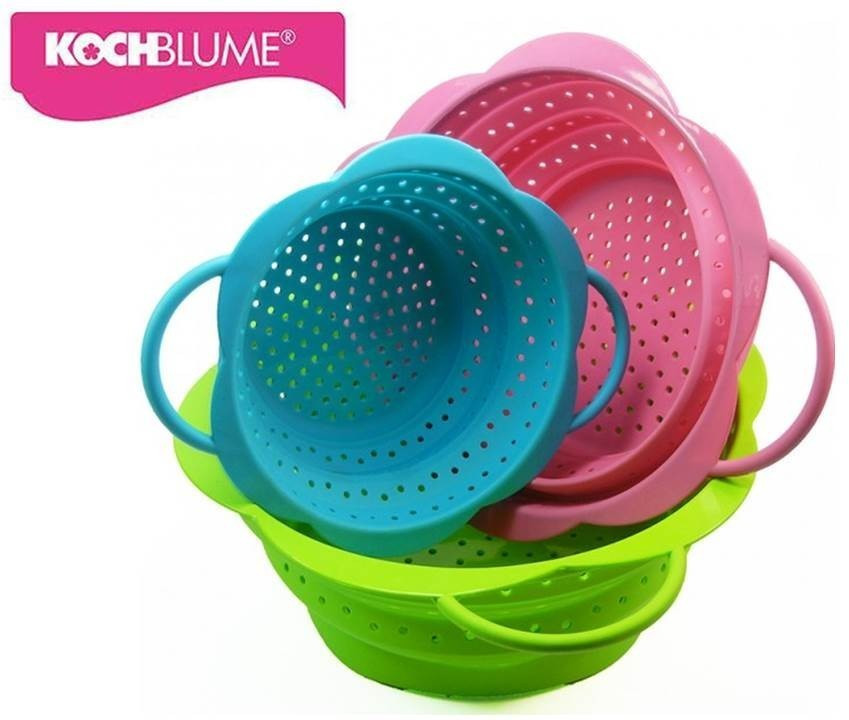 Kochblume Folding sieve M orange