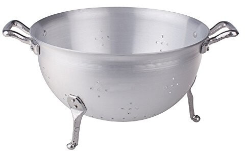 Pentole Agnelli Pasta strainer A 3 feet, BLTF aluminum, with 2 handles made of stainless steel, silver 26 cm silver / black