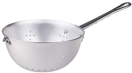 Pentole Agnelli Pasta strainer with handle and hook, aluminum, silver 20 cm aluminum