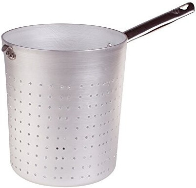 Pentole Agnelli Pasta sieve / scaldapasta cylindrical made of aluminum with handle made of stainless steel, silver 14 cm silver / black