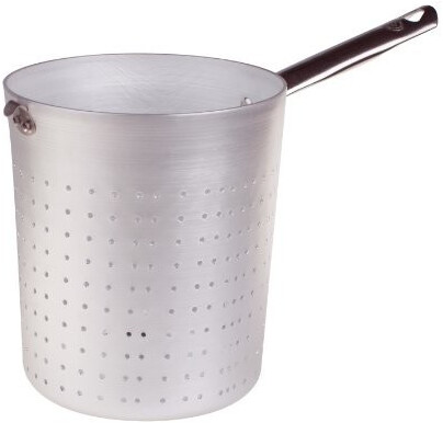 Pentole Agnelli Pasta strainer / scaldapasta Cylindrical aluminum with stainless steel handle, silver 16 cm silver / black