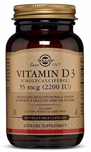 Solgar 55 mcg Vitamin D3 Vegetable Capsules (100 pcs)