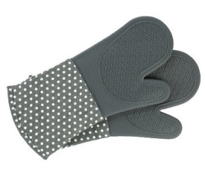 Unisex Topfhandschuhe Ofenhandschuhe grau Grillhandschuhe aus Silikon und Baumwolle Backzubehör und Grillzubehör