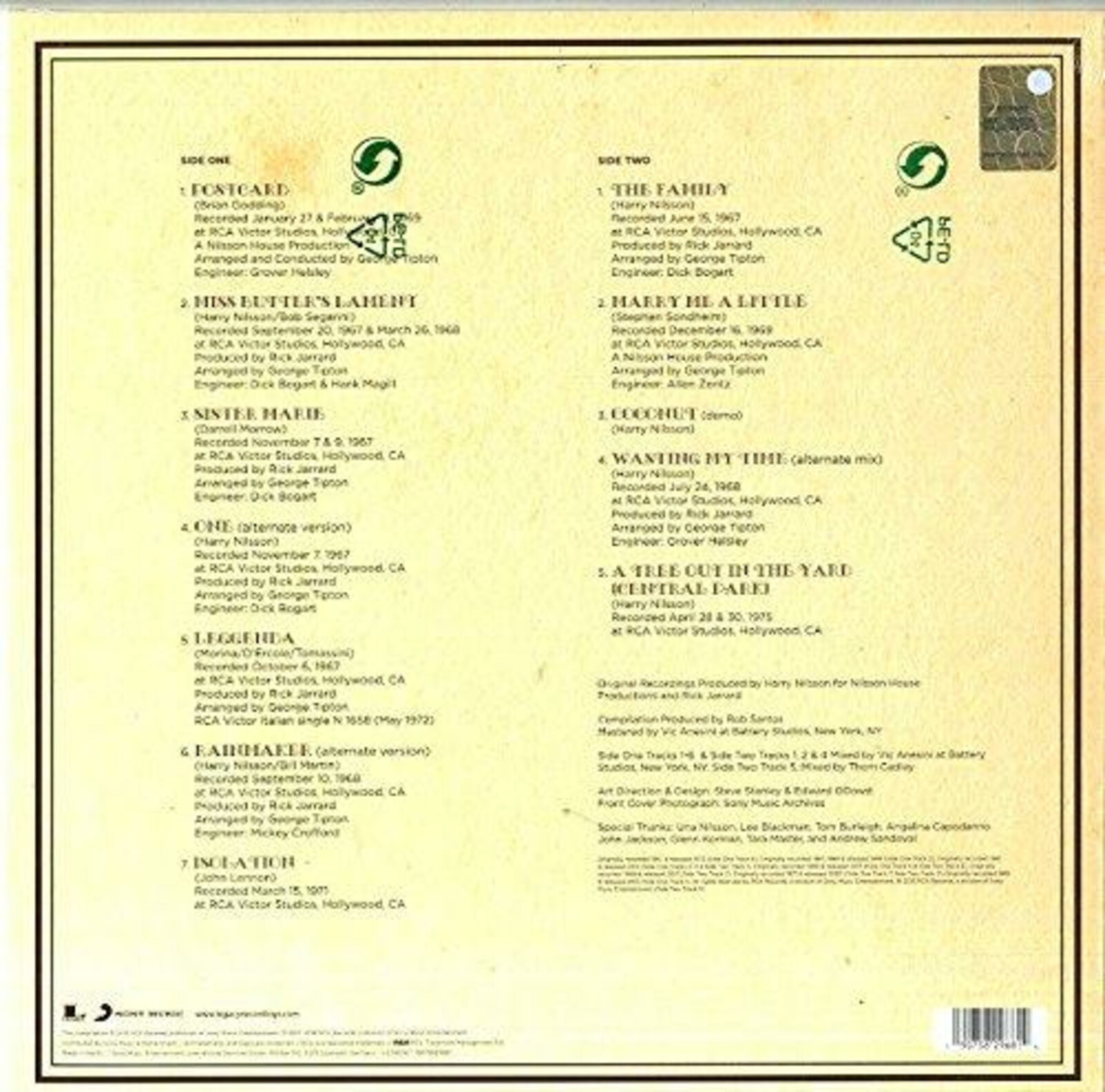 Harry Nilsson - Sessions 1967-1975-Rarities From The Rca Albums [Vinyl]
