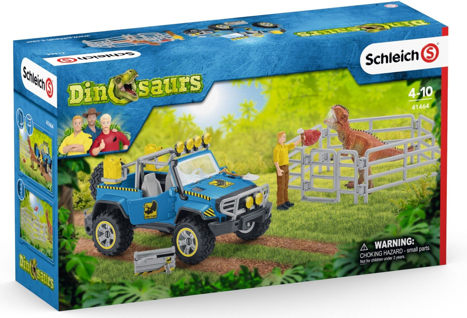 Schleich Voiture tout-terrain avec avant-poste Dino (41464)