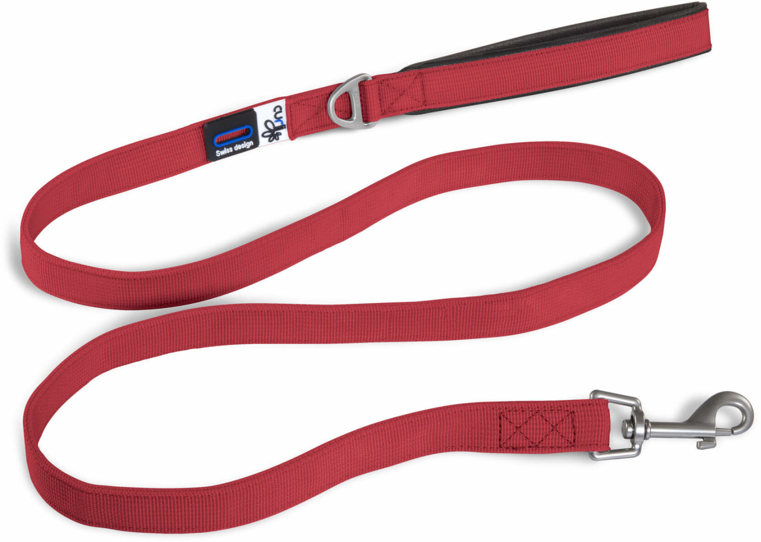 Curli Laisse classique pour chien 140x2cm Red Curli Laisse classique pour chien 140x2cm Red