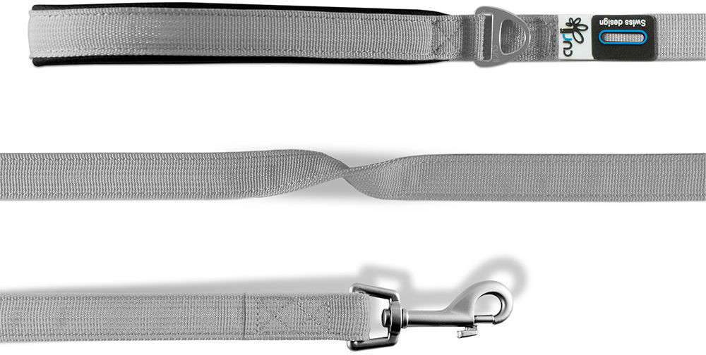 Curli Basic Leash Nylon 140x2cm Gray