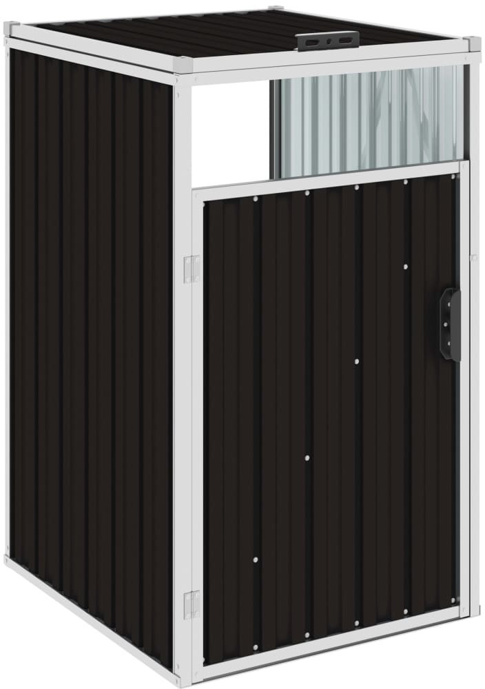 vidaXL Steel Bin Storage Box 1 x 240L Brown