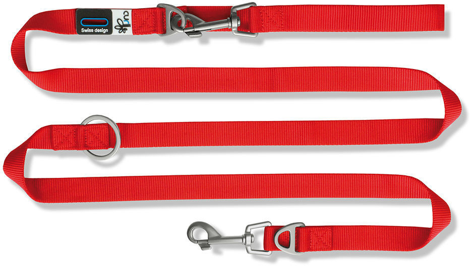 Curli Adjustable Nylon Leash L Red