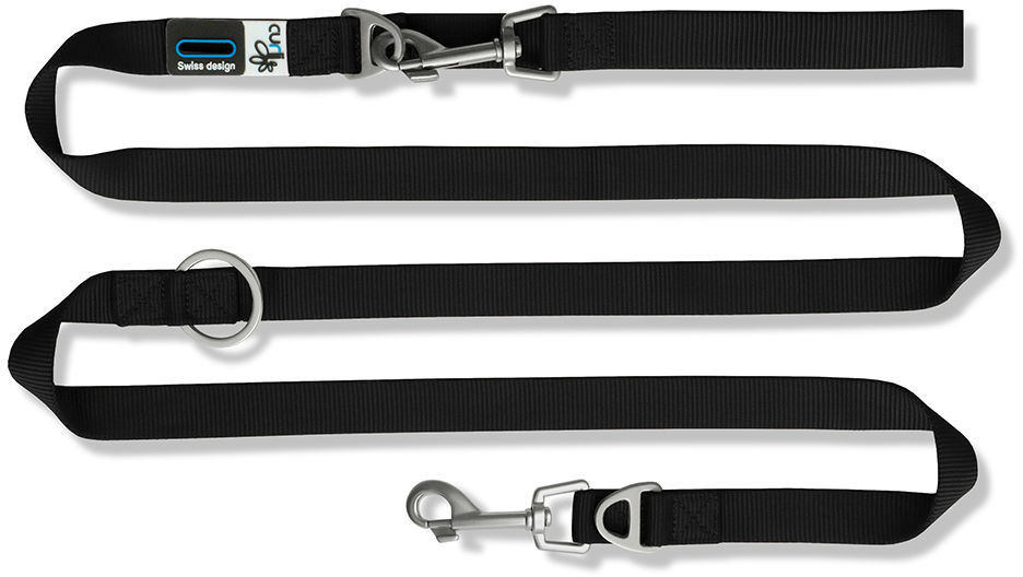 Curli Adjustable Nylon Leash M Black