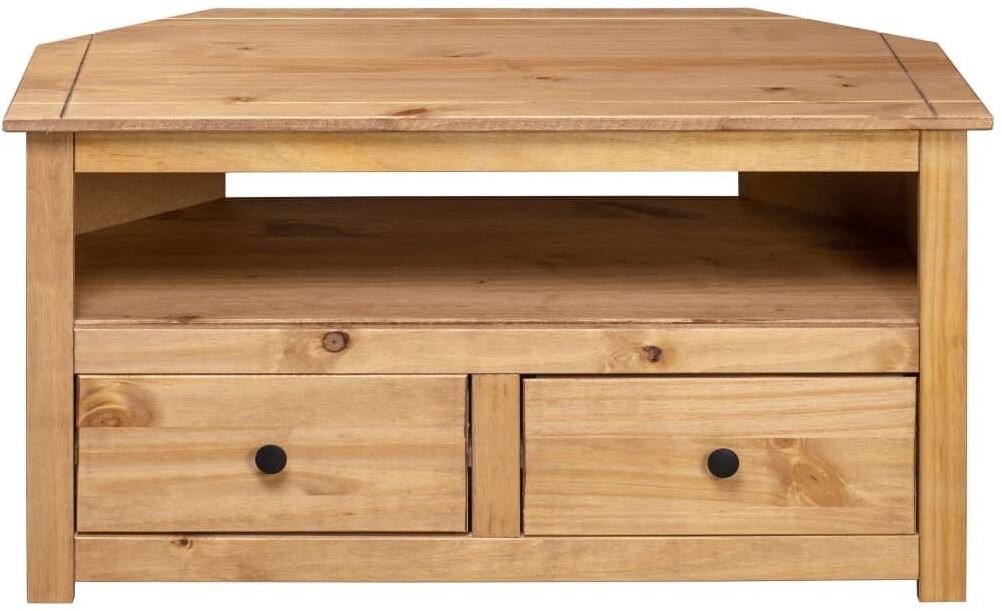 VidaXL Meuble TV d'angle pin massif 93 x 55 x 49 cm