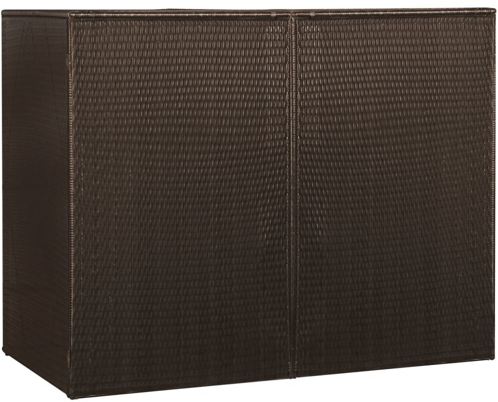 VidaXL Polyrattan Bin Storage Box 2 x 240L Brown