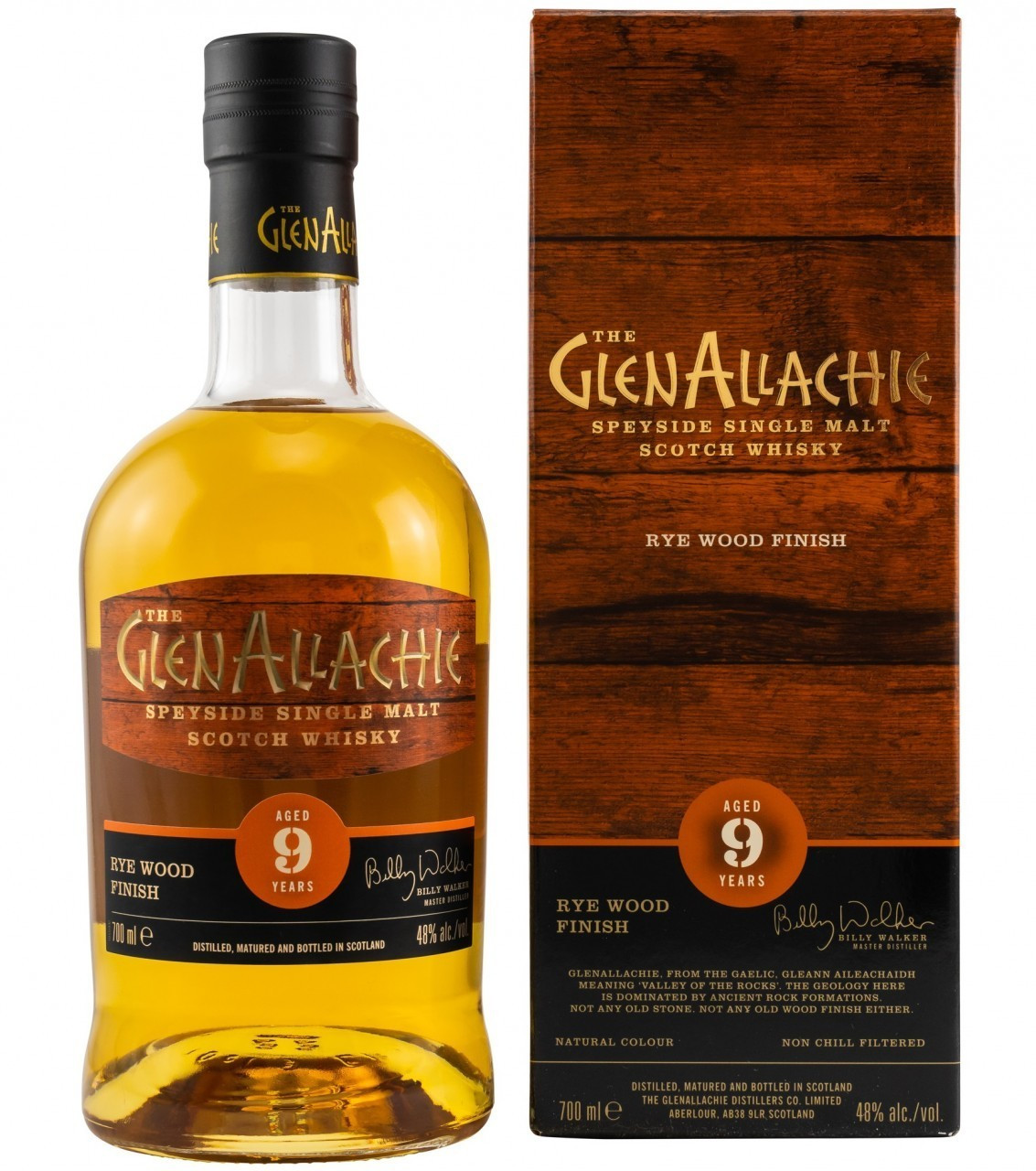 GlenAllachie 9 years Rye Wood Finish 48.0% 0.7l